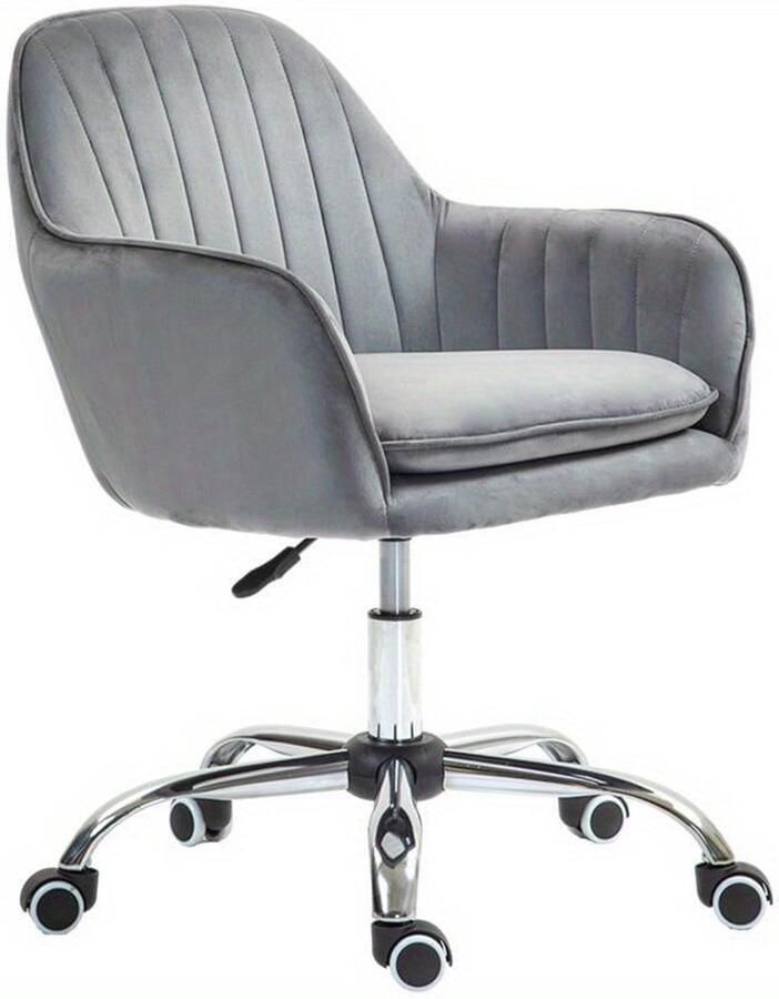 Corenia Bureaustoel – Kantoorstoel – Draaistoel – Bureaustoelen – Office Chair – Ergonomisch Design – Verstelbare Hoogte – Memory Foam Kussen – Metalen Frame – 360° Draaibaar – Lendensteun – Zachte Velvet Bekleding – Geschikt Voor Langdurig Gebruik