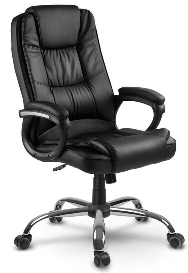 Corenia Bureaustoel – Kantoorstoel – Draaistoel – Gamestoel – Office Chair – Ergonomische Rugleuning Met Lendensteun – Dubbele Schuimvulling Voor Extra Comfort Zwart