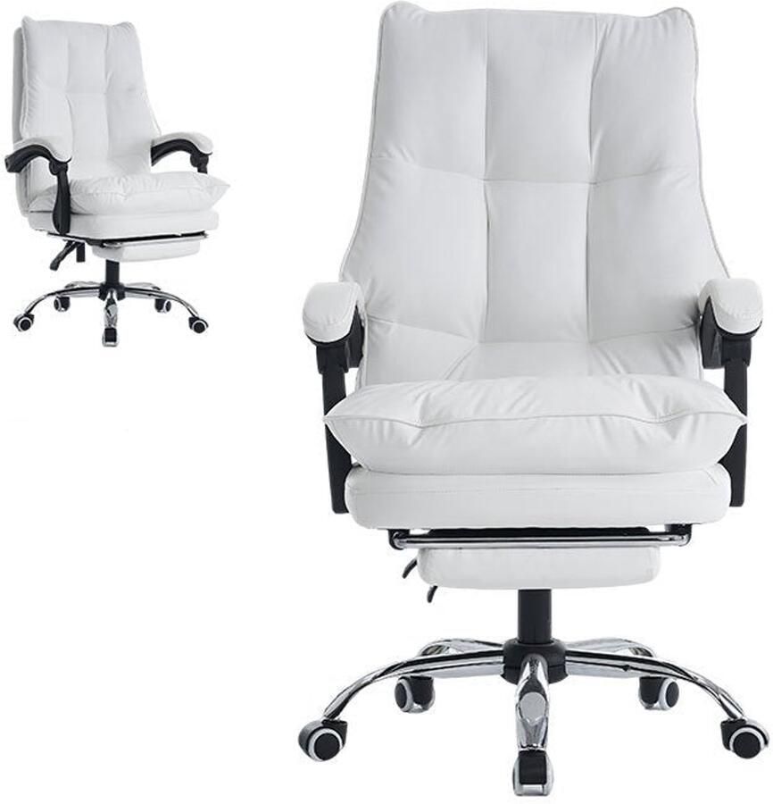 Corenia Bureaustoel – Kantoorstoel – Draaistoel – Managerstoel – Bureaustoel met Hoge Rugleuning – PU Leder – Verstelbare Zithoogte – Lendensteun