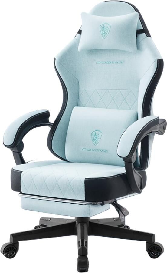 Corenia Bureaustoel – Kantoorstoel – Gamestoel – Draaistoel – Bureau Stoel – Ergonomisch Design – Verstelbare Hoogte & 360° Draaibaar – Mintgroen – Stabiel Legeringsstaal Frame – Comfortabele Sponsbekleding