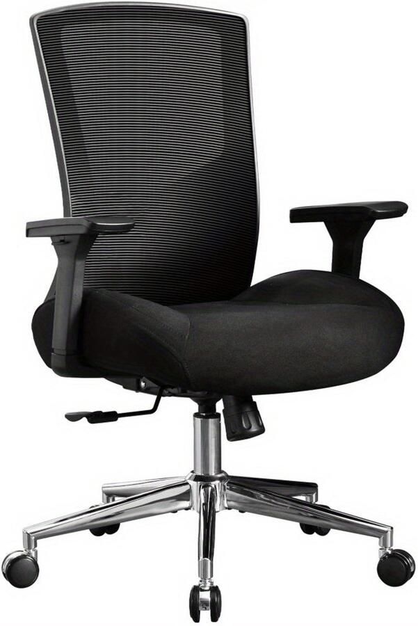 Corenia Bureaustoel – Kantoorstoel – Gamingstoel – Desk Chair – Office Chair – Ergonomisch – 200 kg Draagvermogen – Ademend Mesh – Verstelbare Lendensteun – 3D Armleuningen – Kantelmechanisme 105° – Traagschuim Zitting – Metaal Frame – Zwart