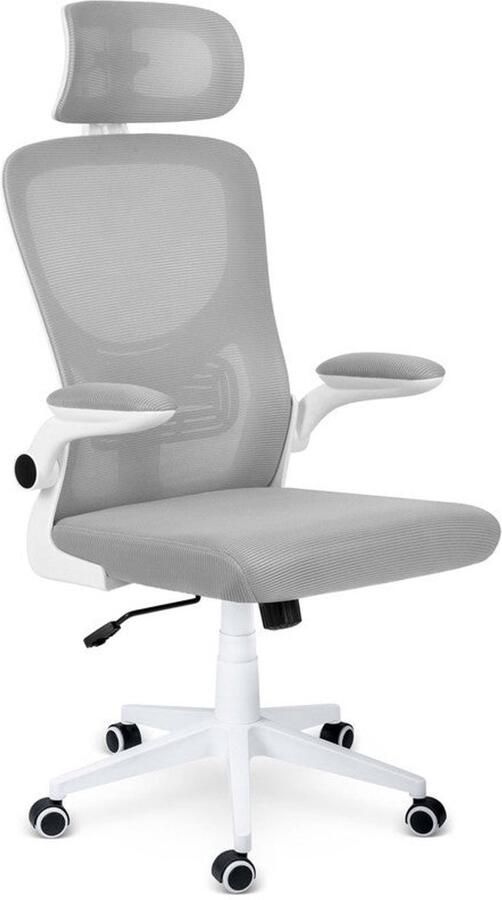 Corenia Bureaustoel – Kantoorstoel – Gamingstoel – Draaistoel – Werkstoel – Verstelbare Zithoogte – Ademend Microfiber Messing Grijs