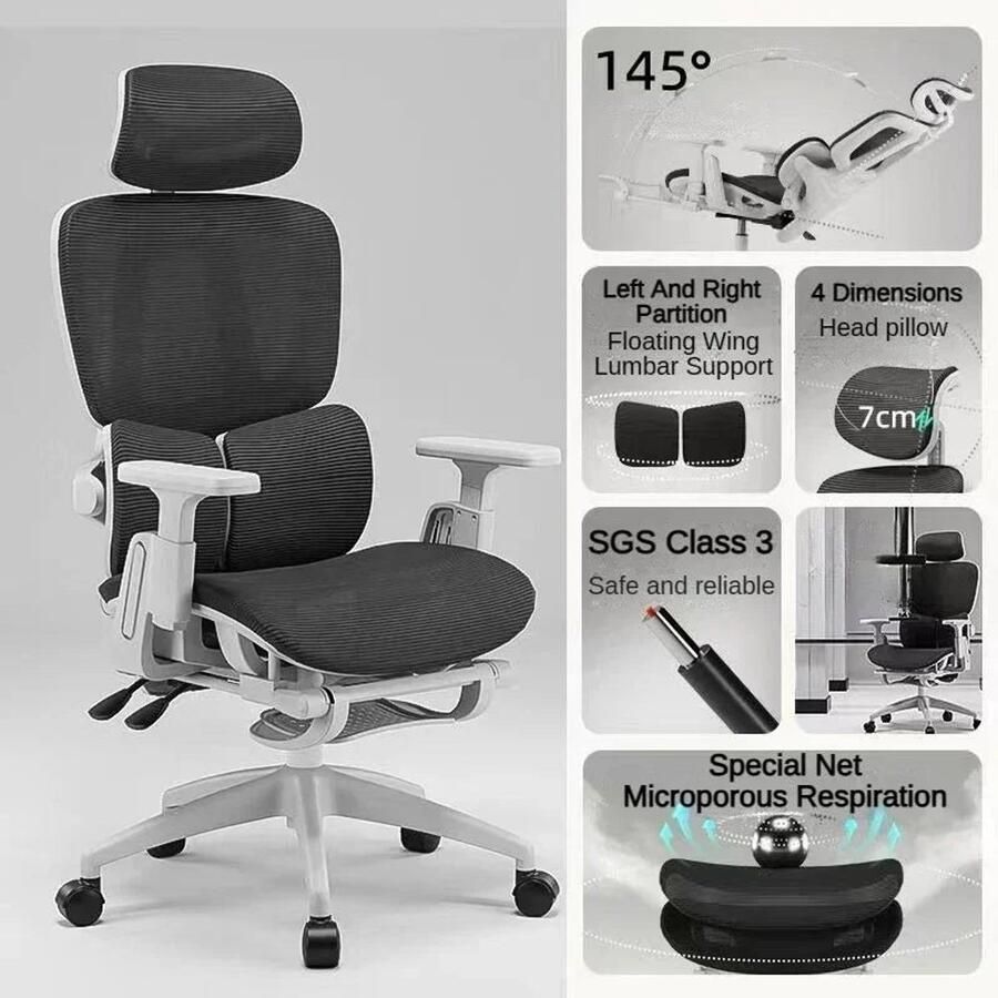 Corenia Bureaustoel – Kantoorstoel – Werkstoel – Gamestoel – Bureaustoel Met Verstelbare Rugleuning – 360° Draaibaar Met Stevige Wieltjes