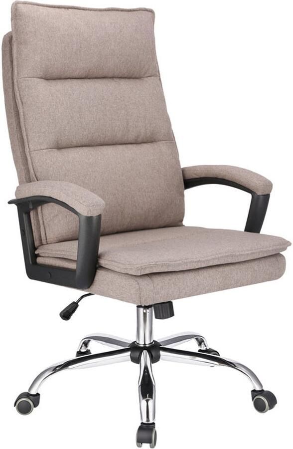 Corenia Bureaustoel – Office Chair – Draaistoel – Kantoorstoel – Bureaustoelen Voor Volwassenen – Verstelbare Zithoogte 43-49 cm – Stoffen Bekleding Bruin