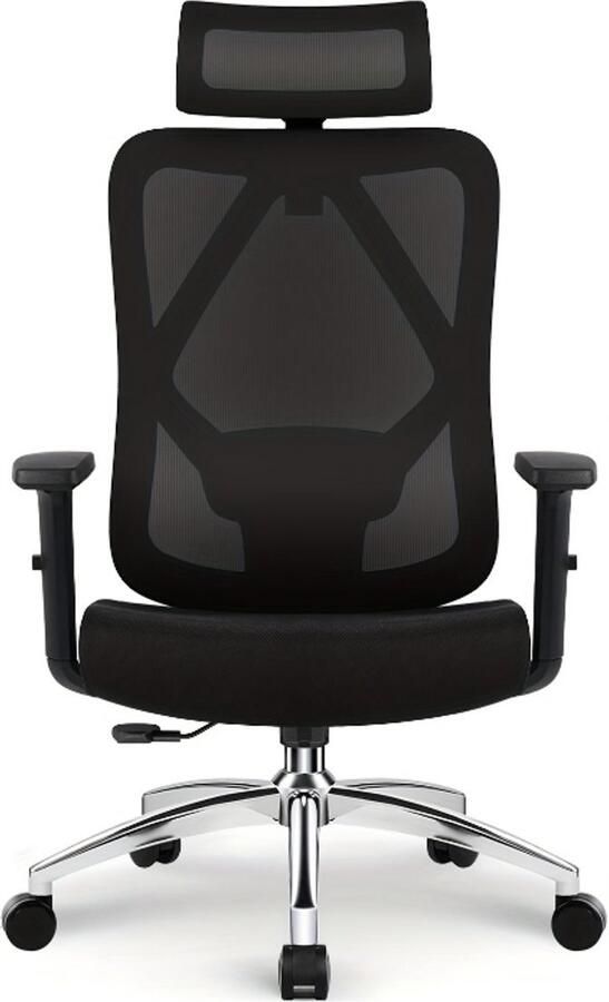Corenia Bureaustoel – Office Chair – Gamestoel – Draaistoel – Bureaustoelen Voor Volwassenen – Ergonomisch Design – Verstelbare Lendensteun & Hoofdsteun – Roestvrij Stalen Frame – Kantelfunctie 135° – Geschikt Voor Harde Vloer