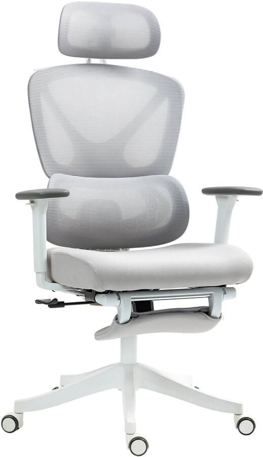 Corenia Bureaustoel – Office Chair – Kantoorstoel – Draaistoel – Gamestoel – Verstelbare Hoogte – Kantelbare Rugleuning tot 135° – Ademend Mesh – 3D Armleuningen