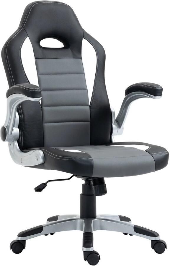 Corenia Bureaustoel – Werkstoel – Bureau Stoel – Kantoorstoel – Ergonomisch Ontwerp – Verstelbare Zithoogte 65 x 69 x 112-122 cm Lichtgrijs