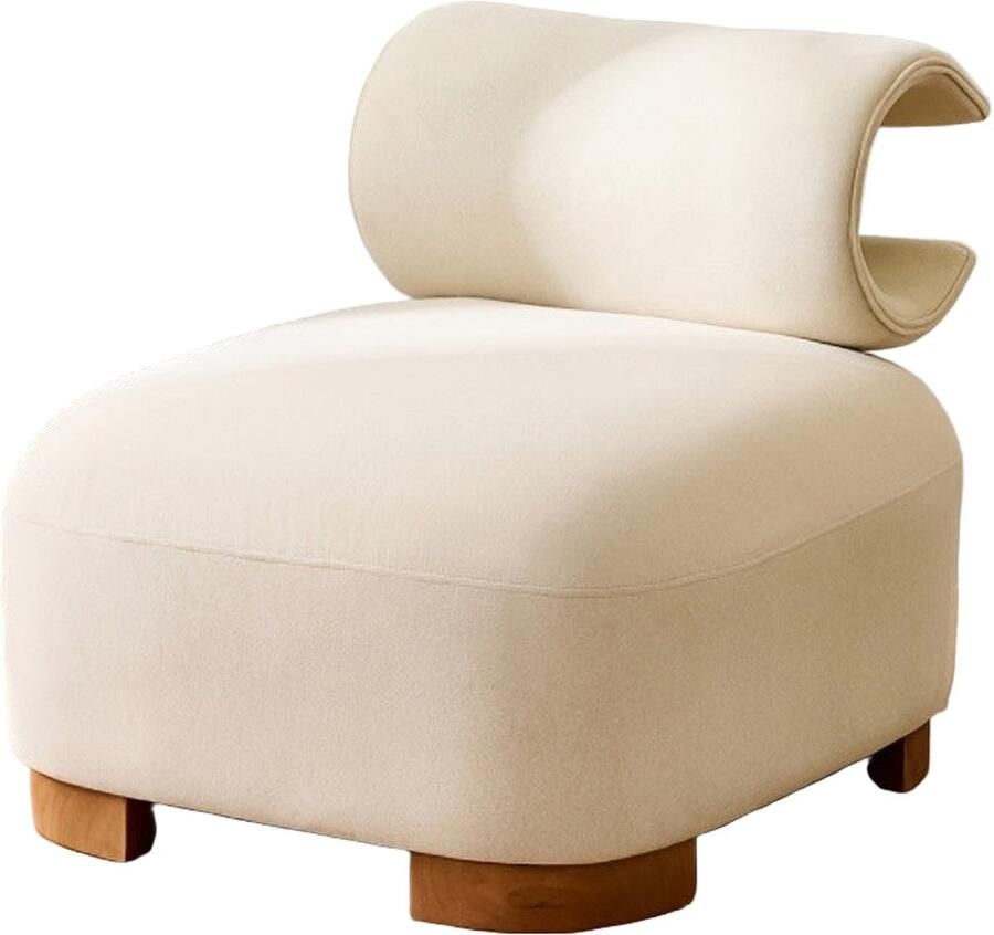 Corenia Chillstoel – Fauteuil – Relaxstoel – Zitzak – Loungestoel – Wit – Katoenen Vulling – Onderhoudsvriendelijke Stof