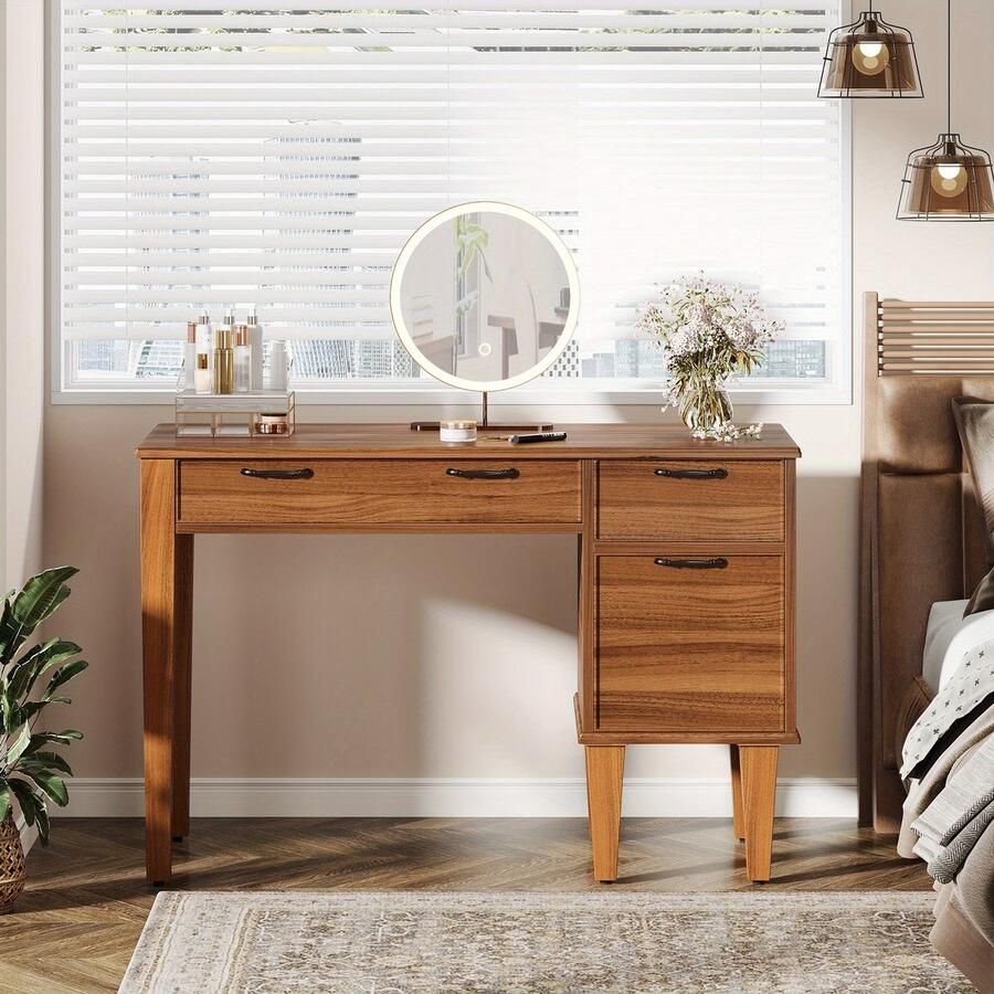 Corenia Computertafel – Bureau – Werktafel – Schrijftafel – Home Office Desk – 119 38 cm Breed – 3 Soepele Lades – Stevig Metalen Onderstel – Modern Design