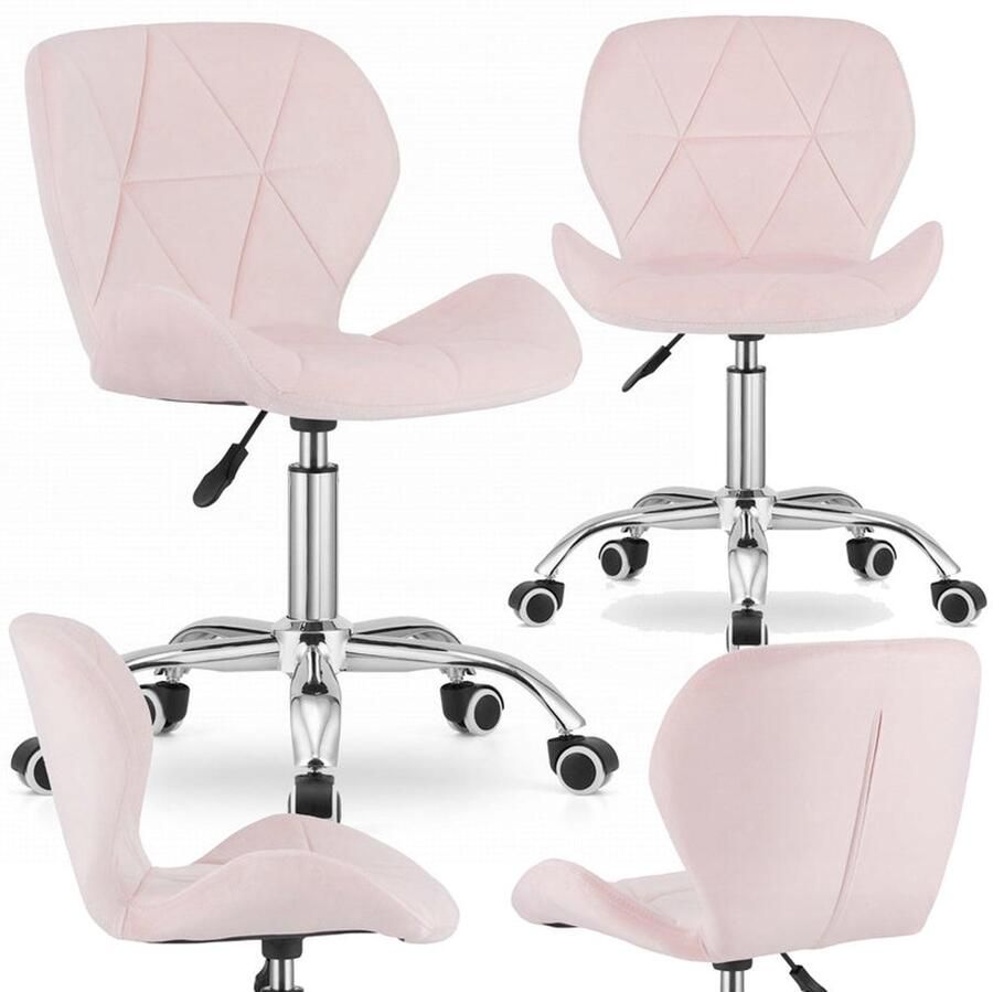 Corenia Draaistoel – Bureaustoel – Gamestoel – Werkstoel – Bureaufauteuil – Velvet Bekleding – In Hoogte Verstelbaar 46-61 cm