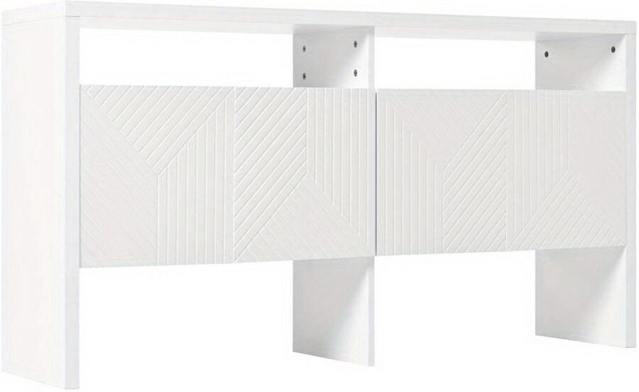 Corenia Dressoir – Sideboard – Kast – Opbergmeubel – Kastenmeubel – Modern Wit – MDF Constructie – 2 Open Planken & 4 Deuren