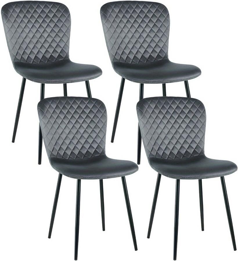 Corenia Eetkamerstoel – Kuipstoel – Stoel – Draaistoel – Meubel – Set van 2 – Velvet Bekleding – Metalen Onderstel – 86x58x45 cm – Comfortabel & Stijlvol