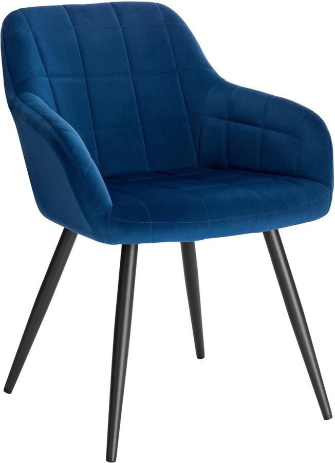 Corenia Eetkamerstoel Lounge Stoel Eetkamer Stoelen met stalen poten en rugleuning Fauteuil voor woonkamer en vrijetijdsrestaurant Donkergroen en goud