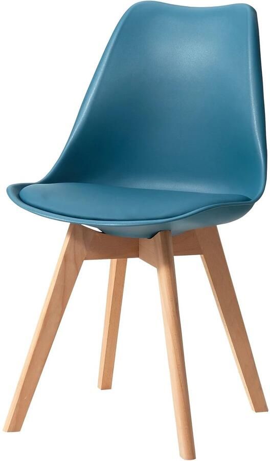 Corenia Eetkamerstoel – Stoel – Kuipstoel – Bistrostoel – Beukenhouten Poten – Synthetisch Leder – Comfortabele Foamvulling