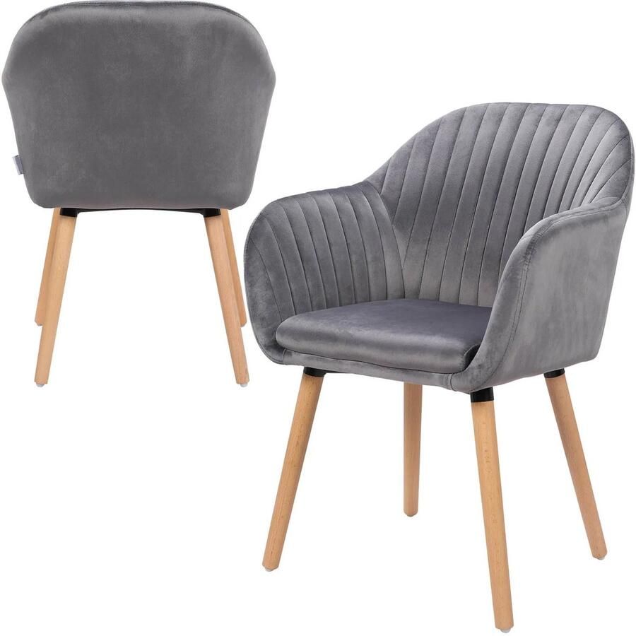 Corenia Eetkamerstoel – Stoel – Zetel – Tuinstoel – Bureaustoel – Velvet Bekleding – Maximaal 120 Kg Draagkracht