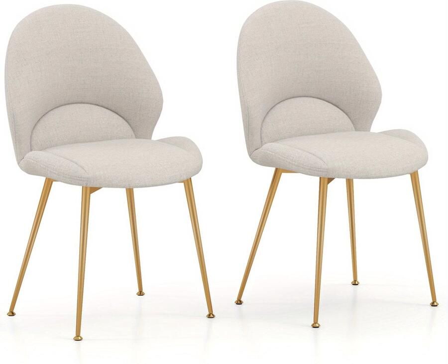 Corenia Eetkamerstoel – Stoel – Zitstoel – Designstoel – Schuimstoel – Grijs – Ergonomische Rugleuning – Duurzaam Metalen Frame