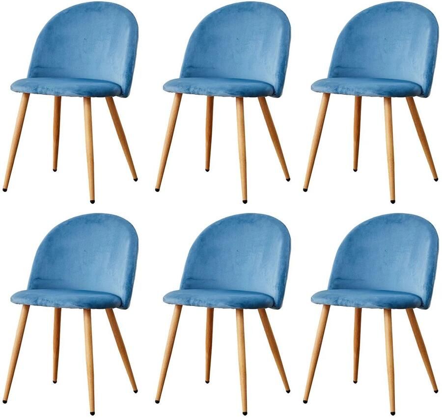 Corenia Eetkamerstoelen – Fluwelen Stoelen – Velvet Stoelen – Metalen Stoelen – Compacte Afmetingen – Max. Draagkracht 120 Kg