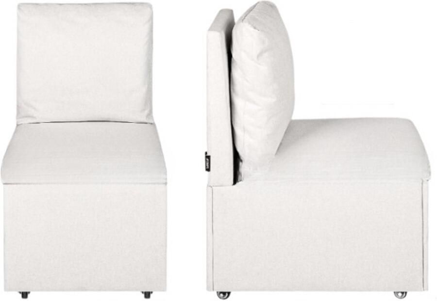 Corenia Eetkamerstoelen – Gestoffeerde Stoelen – Stoelen Met Wielen – Opbergruimte Stoelen – Zacht Kunstlinnen – Houten Frame – 24 Liter Opbergvak Beige