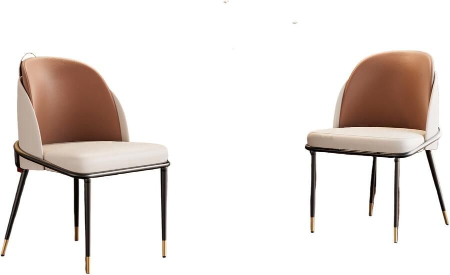 Corenia Eetkamerstoelen – Stoel – Dining Chair – Keukenstoel – Zithoekstoel – Set van 2 – Hoogwaardig Kunstleer – Memory Foam Zitting