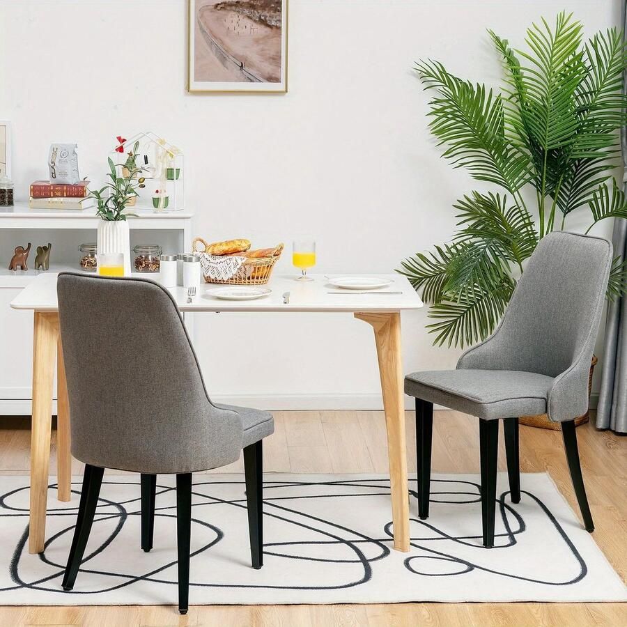 Corenia Eetkamerstoelen – Stoelen – Dining Chairs – Keukenstoelen – Horecastoelen – Set Van 2 – Ergonomische Rugleuning – Stevig Metalen Frame