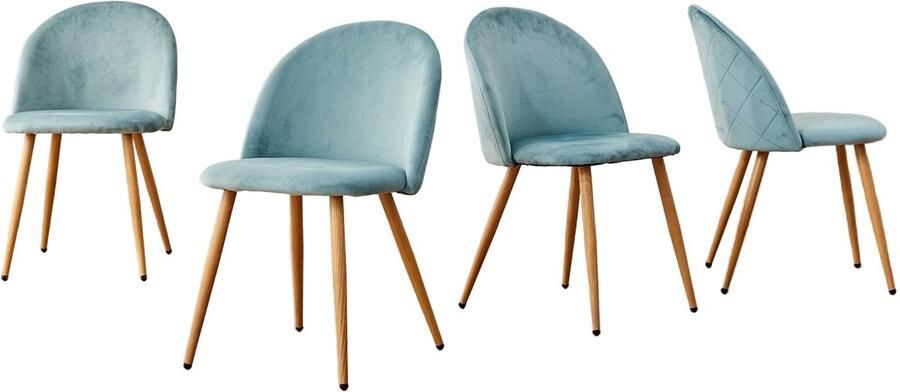 Corenia Eetkamerstoelen – Stoelen – Dining Chairs – Zithoekstoelen – Bureaustoelen – Groen Suède – Beukenhouten Frame – Ergonomisch Ontwerp – Polished Afwerking