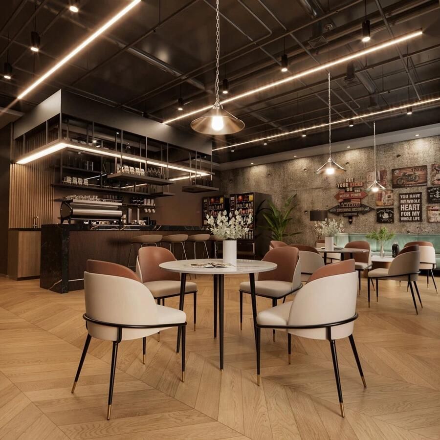 Corenia Eetkamerstoelen – Stoelen – Eettafelstoelen – Comfortabele Stoelen – Microfiber Siliconenleder – Metalen Frame – Eucalyptus Hout Roodachtig en Beige