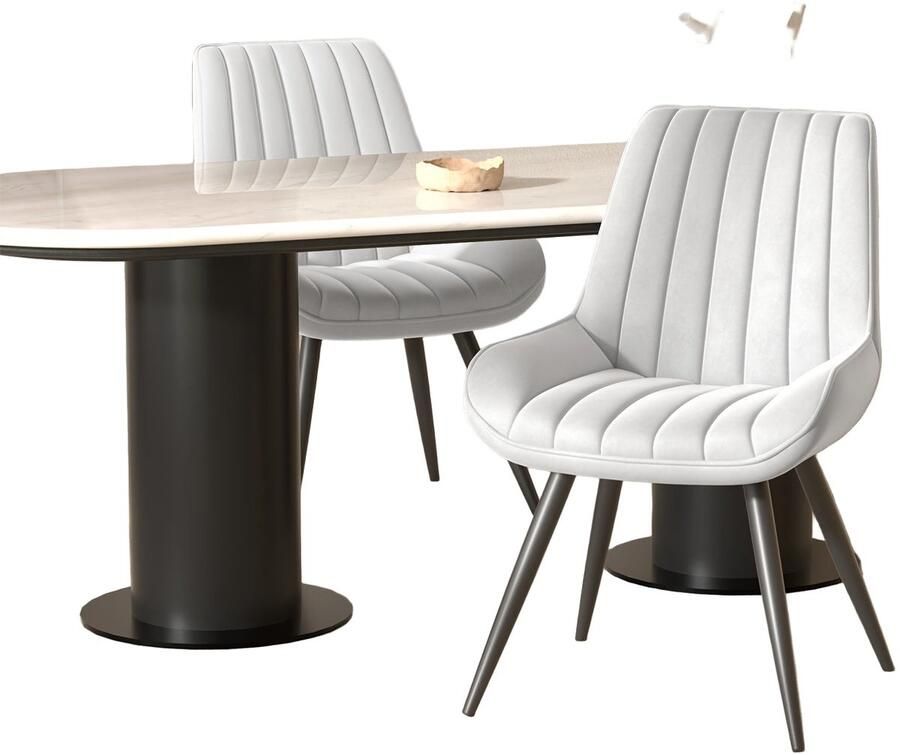 Corenia Eetkamerstoelen – Stoelen – Kuipstoelen – Keukenstoelen – Design Stoelen – Metalen Frame – Dikke Kussens – Comfortabel En Duurzaam