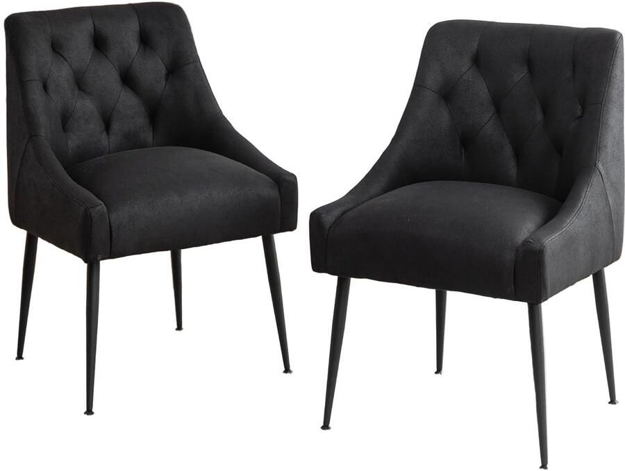 Corenia Eetkamerstoelen – Stoelen – Kuipstoelen – Keukenstoelen – Woonkamerstoelen – Met Metalen Frame – 13 cm Dikke Zitting