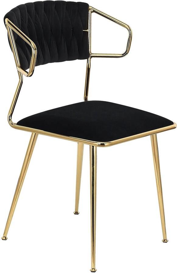Corenia Eetkamerstoelen – Stoelen – Set Van Twee – Velvet Stoelen – Fluwelen Bekleding – Metalen Frame – Ergonomische Armleuningen