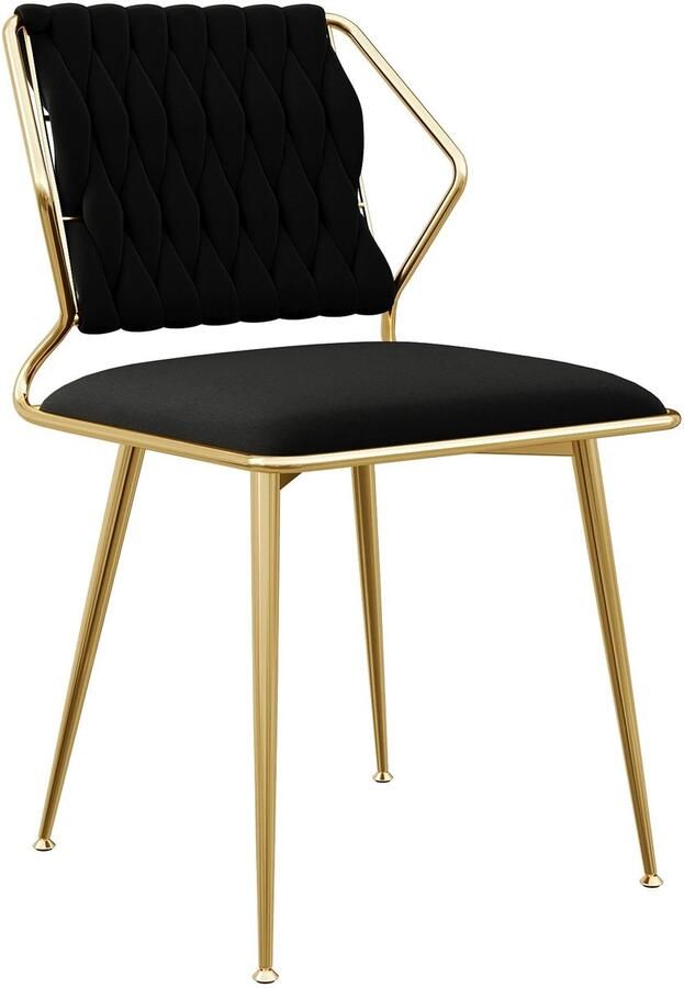 Corenia Eetkamerstoelen – Stoelen – Velvet Stoelen – Metalen Stoelen – Comfortabel – Stevig – Set Van 2