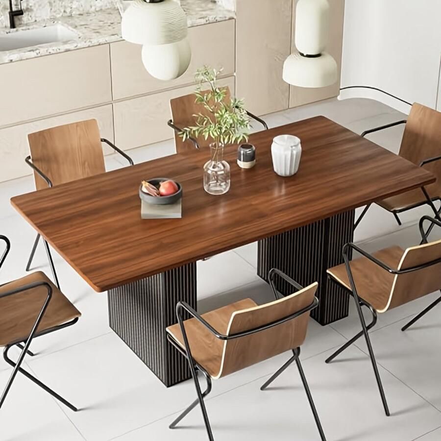 Corenia Eettafel – Eetkamertafel – Dinertafel – Keukentafel – Tafel – Rechthoekig – 160x80x76 cm – Hout – Geschikt voor 8-10 Personen – Eenvoudig te Monteren