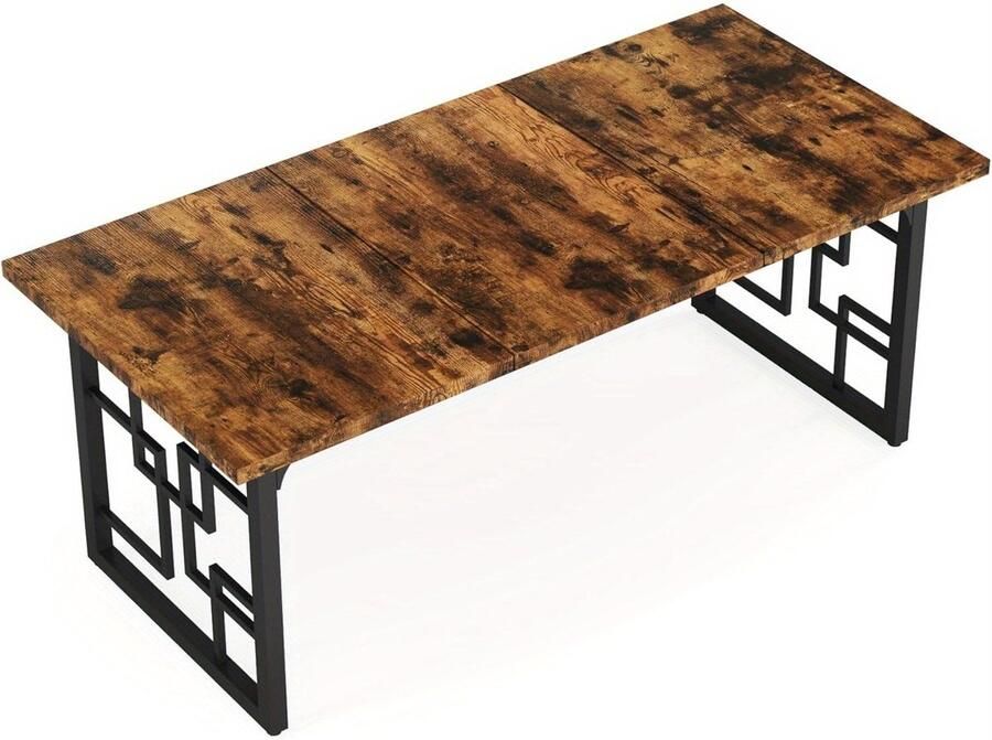 Corenia Eettafel – Keukentafel – Tafel – Eetkamertafel – Industriële Tafel – Ruimtebesparend Design – Duurzaam MDF Met Metalen Frame – Geschikt voor 4-6 Personen