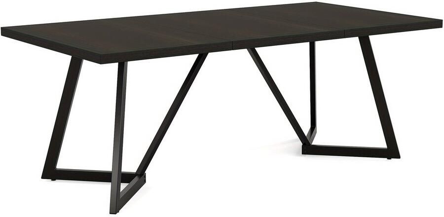 Corenia Eettafel – Keukentafel – Tafeltje – Eetkamertafel – Tafel – Modern Zwart Metalen Frame – Rechthoekig 181 cm – Geschikt voor 4-6 Personen