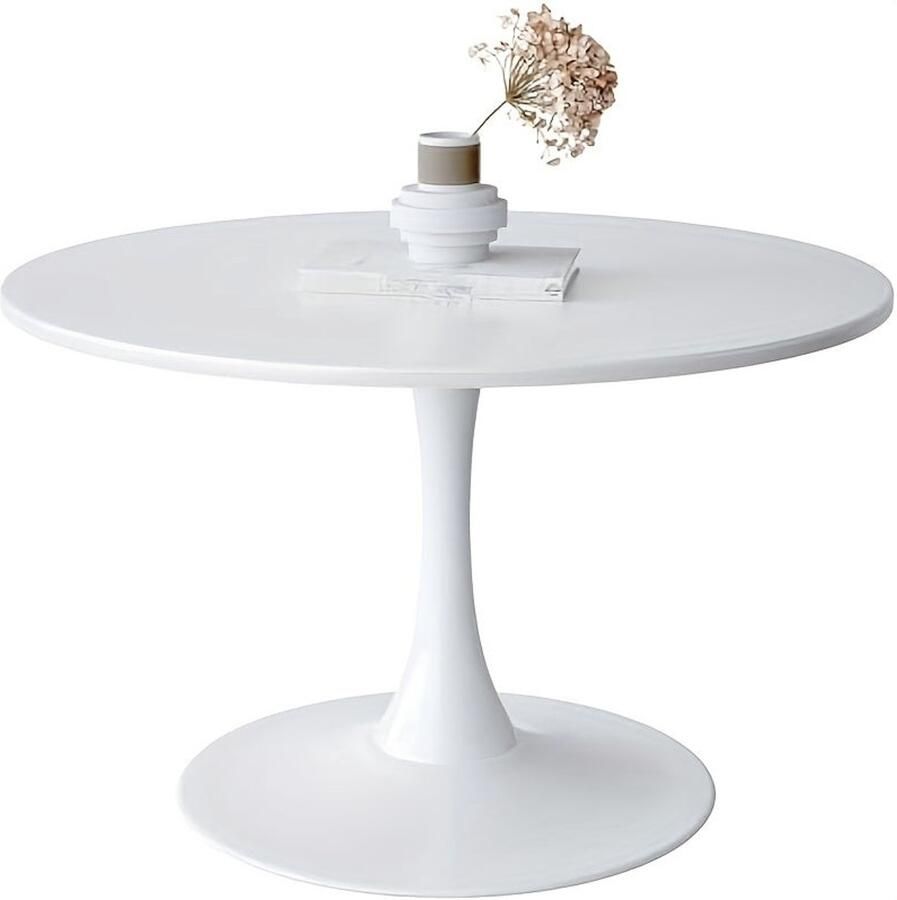 Corenia Eettafel – Ronde Tafel – Keukentafel – Kleine Eetkamertafel – Balkon Tafel – Houten Tafelblad – Compact Ø 80 cm