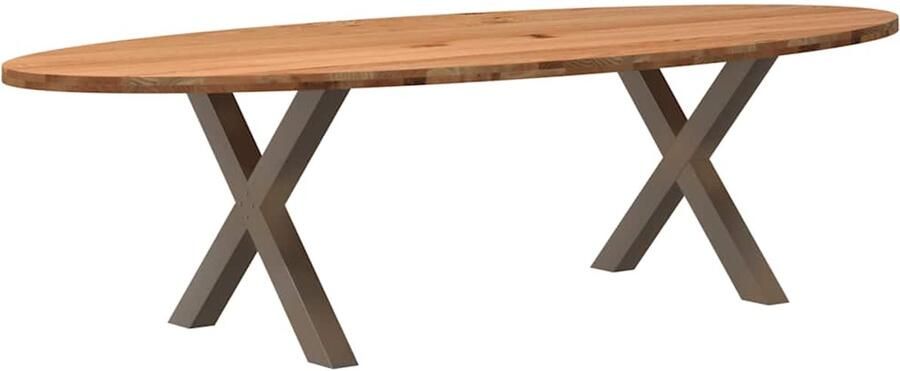 Corenia Eettafel – Tafel – Eetkamertafel – Keukentafel – Tafeltje – Massief Eikenhout – 200x100x74 cm – Verstelbare Poten