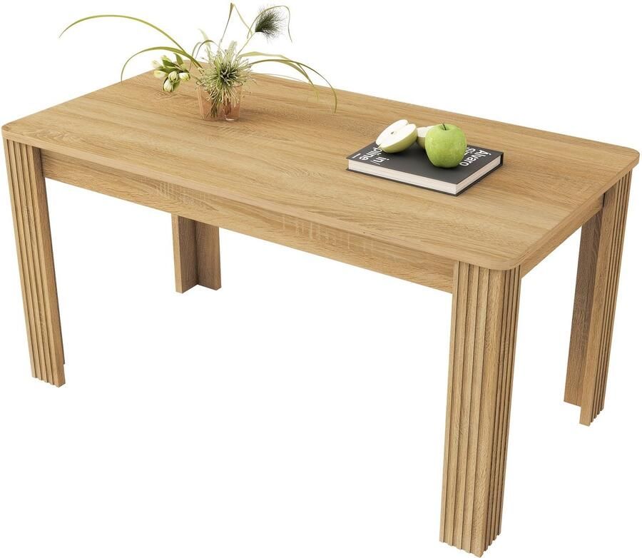 Corenia Eettafel – Tafel – Keukentafel – Eetkamertafel – Werktafel – Massief Bamboe – Rechthoekig Bruin