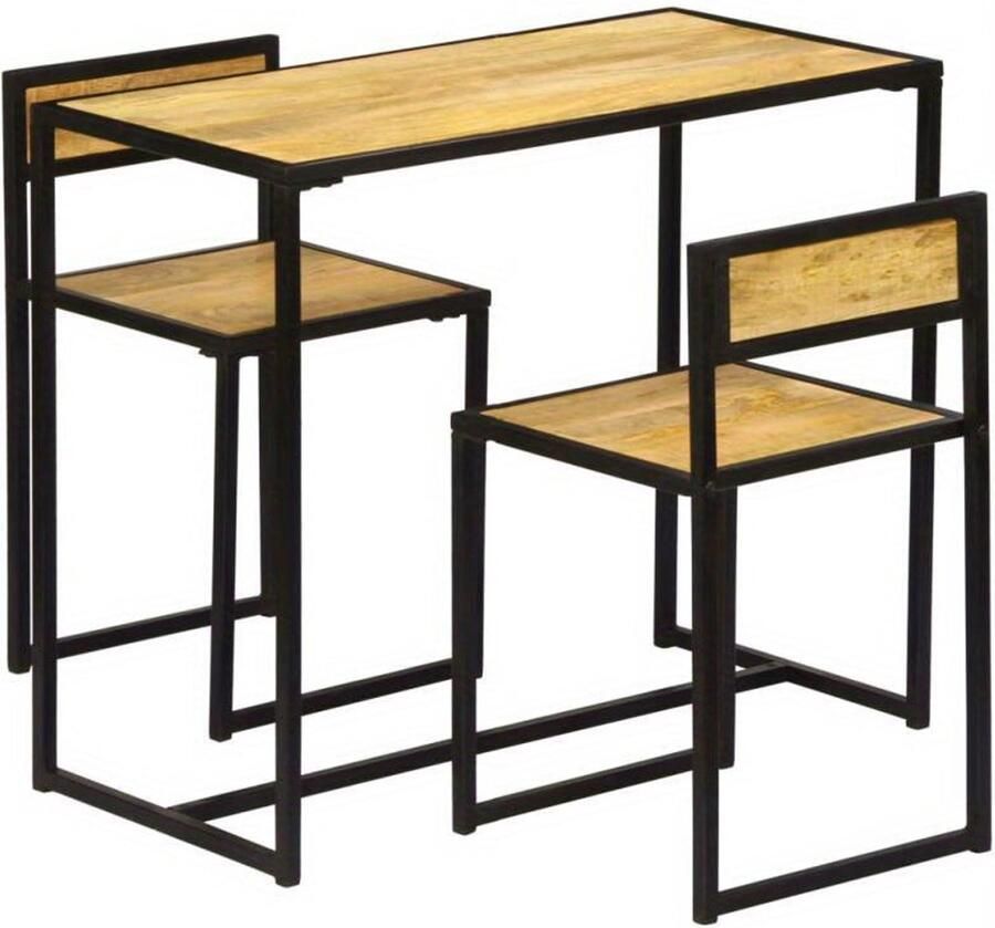 Corenia Eettafelset – Eetkamerset – Eethoek – Keukentafelset – Stoelenset – Massief Hout – Rustieke Vintage Stijl – Compact – Duurzaam