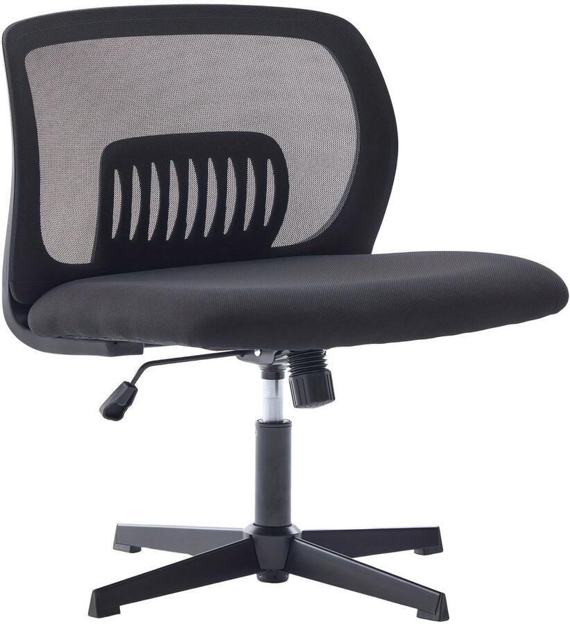 Corenia Ergonomische Bureaustoel – Bureaustoel – Computerstoel – Stoel Voor Bureau – Werkstoel – Verstelbare Hoogte – Kruisvormige Rugleuning – Comfortabele Schuimvulling – Zwart