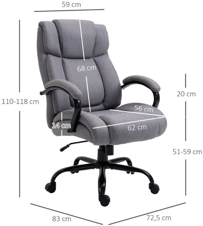 Corenia Ergonomische Bureaustoel – Bureaustoel Draaibaar – Kantoorstoel – Gamestoel – Werkstoel – Dikke Padding – Kantelbare Rugleuning