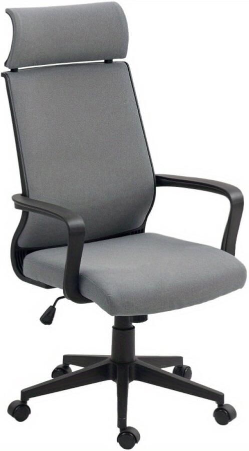 Corenia Ergonomische Bureaustoel – Bureaustoel – Kantoormeubilair – Bureaustoel Met Wielen – Werkstoel – Donkergrijs – Verstelbare Hoofdsteun & Armleuningen – 360° Draaibaar Met Kantelmechanisme