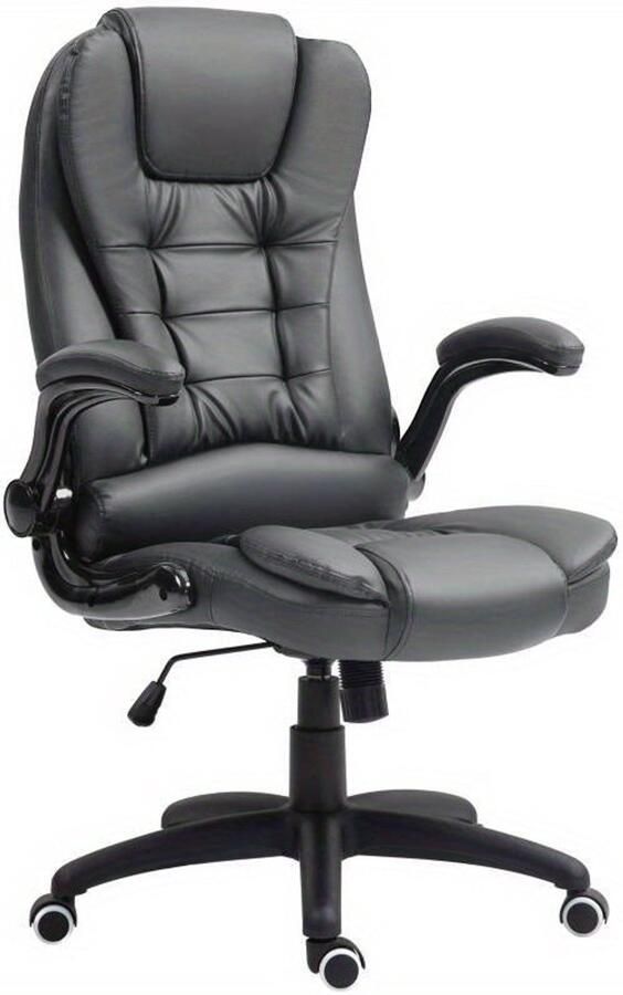 Corenia Ergonomische Bureaustoel – Bureaustoel Met Hoge Rugleuning – Kantoorstoel – Werkstoel – Deskchair – Verstelbare Armleuningen – Stevig PVC Frame – Comfortabele Zithouding