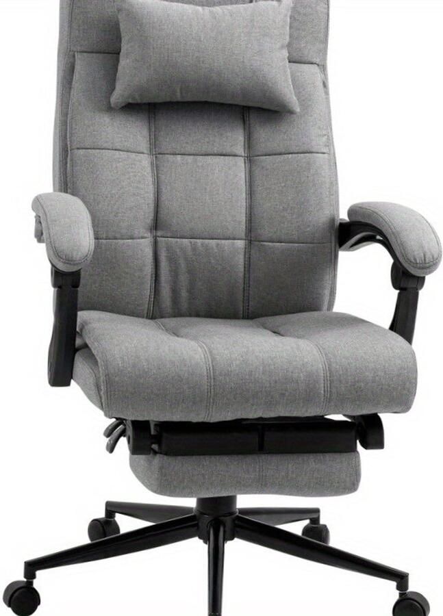 Corenia Ergonomische Bureaustoel – Bureaustoel Met Voetensteun – Draaistoel – Kantoorstoel – Werkstoel – Verstelbare Hoogte – Stevig Metalen Onderstel