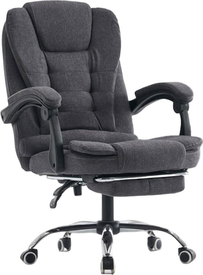 Corenia Ergonomische Bureaustoel – Kantoorstoel – Computestoel – Draaibare Werkstoel – Bureaustoel Met Inklapbare Armleuningen – Verstelbare Hoogte – Comfortabel Kunstleer Grijs