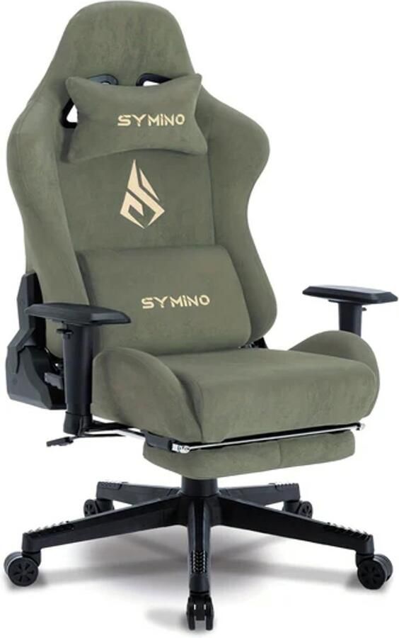 Corenia Ergonomische Bureaustoel – Kantoorstoel – Gamingstoel – Desk Chair – Werkstoel – Verstelbare Zithoogte – 360° Draaibaar – Zachte Padding – Stevige Vijfwielbasis – Groen