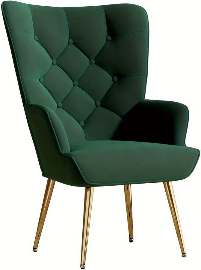 Corenia Fauteuil – Relaxstoel – Zetel – Lounge Stoel – Leunstoel – Modern Design – Fluwelen Bekleding – Metalen Poten