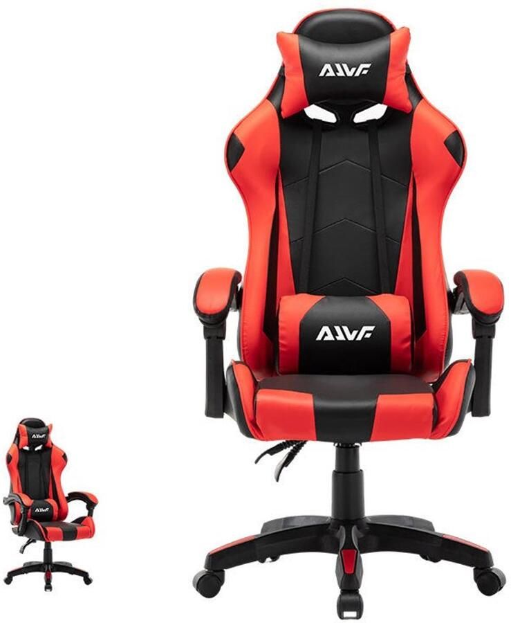 Corenia Gamingstoel – Bureaustoel – Computstoel – Racerstoel – Ergonomische Stoel – Verstelbare Rugleuning – Memory Foam Zitting – Kunstleren Bekleding – Rood