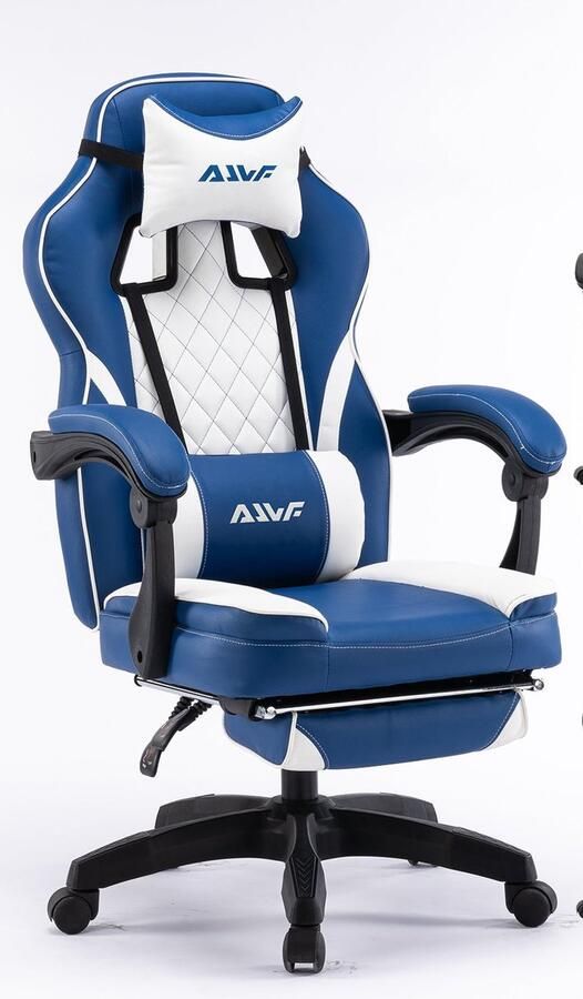 Corenia Gamingstoel – Bureaustoel – Gamerstoel – Computestoel – Zwartblauw – Ergonomisch Met Lendensteun – 360° Draaibaar Met Verstelbare Hoogte