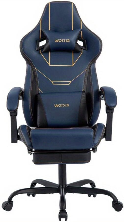 Corenia Gamingstoel – Gamestoel – Bureaustoel – Gaming Chair – Game Stoel – Ergonomisch ontwerp – Verstelbare rugleuning – Blauw