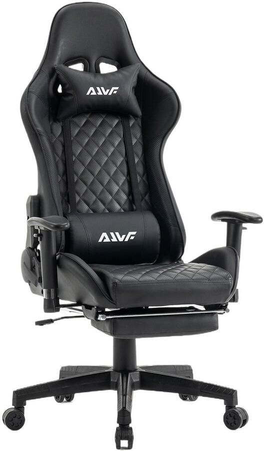 Corenia Gamingstoel – Gamestoel – Gaming Chair – Bureaustoel – Game Stoel – Verstelbare Rugleuning – Draaibaar – Ergonomisch – Met Nekkussen & Lendensteun – Zwart