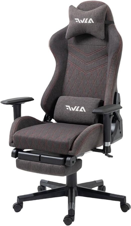 Corenia Gamingstoel – Gamestoel – Gaming Chair – Game Stoel – Bureaustoel – Ademend Stof – Pocketvering Zitting Met Gelkussen Chocolade